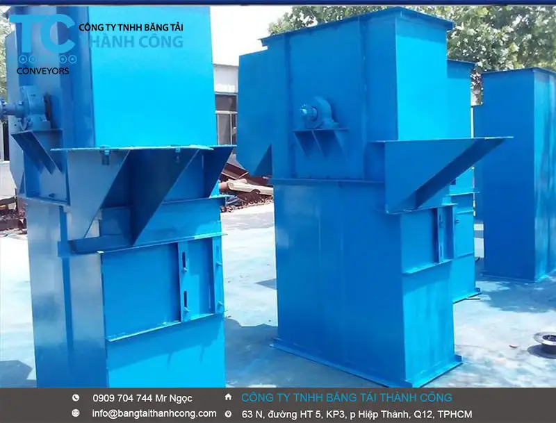 Băng tải gầu nâng xích tấm